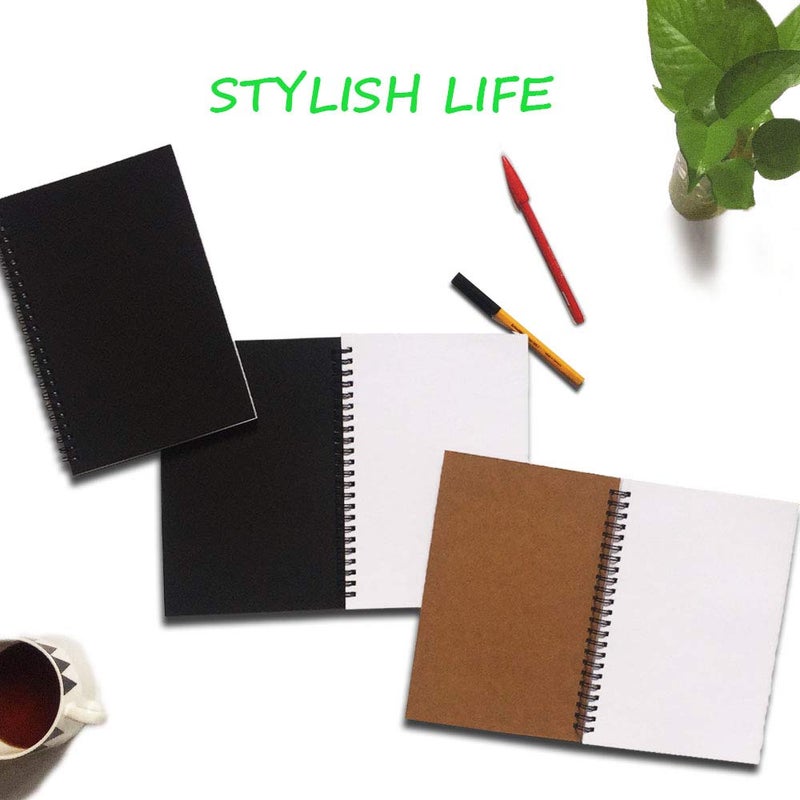 Twinkle Spiral Notebook, College Ruled Notebook, Thick Paper 1 Subject, 3 Pack, 60 Sheets, 6''*8'' (Line, Black) - Image 4